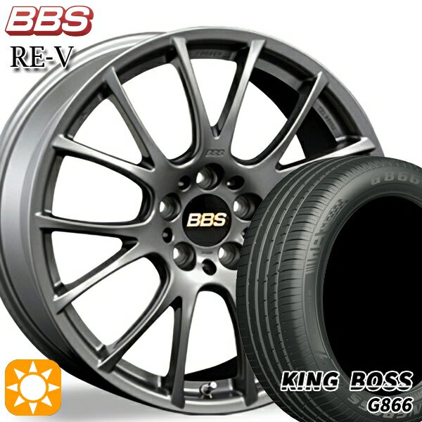 【取付対象】235/50R18 101W XL キングボス G866 BBS RE-V マットグレイ（MGR） 18インチ 8.0J 5H114.3 サマータイヤホイールセット