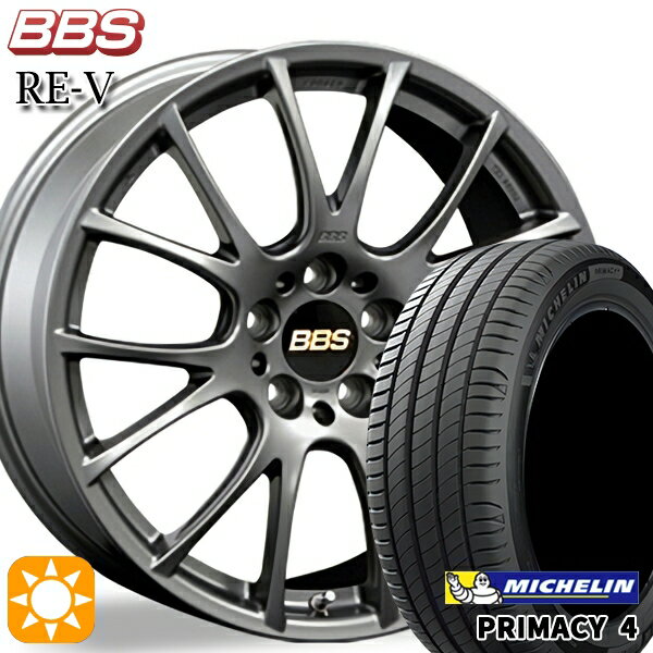 【取付対象】マークX レクサスIS 235/40R19 96W XL VOL ミシュラン プライマシー4 BBS RE-V マットグレイ（MGR） 19インチ 8.5J 5H114.3 サマータイヤホイールセット
