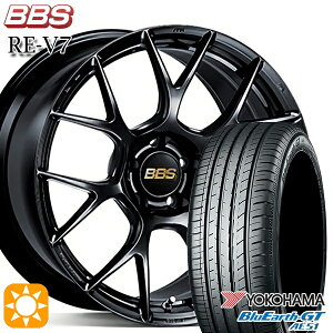 【取付対象】225/35R19 88W XL ヨコハマ ブルーアースGT AE51 BBS RE-V7 ブラック（BK） 19インチ 8.5J 5H114.3 サマータイヤホイールセット