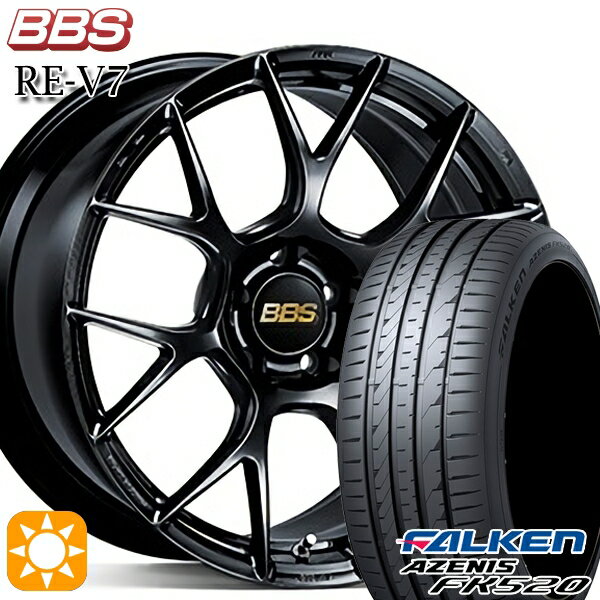 【取付対象】C-HR カローラクロス 225/45R19 96Y XL ファルケン アゼニス FK520 BBS RE-V7 ブラック（BK） 19インチ 8.0J 5H114.3 サマータイヤホイールセット