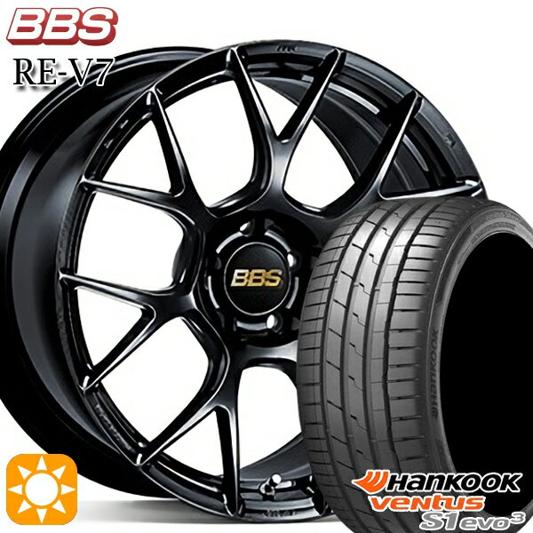 【取付対象】215/40R18 89Y XL ハンコック veNtus S1 evo3 K127 BBS RE-V7 ブラック（BK） 18インチ 7.5J 5H100 サマータイヤホイールセット