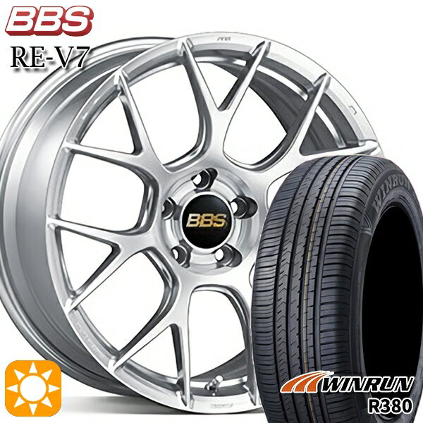【取付対象】マツダ6 エクストレイル 225/60R18 104V XL ウィンラン R380 BBS RE-V7 ダイヤモンドシルバー（DS） 18インチ 8.0J 5H114.3 サマータイヤホイールセット