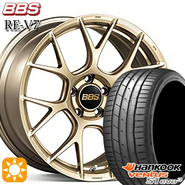 【取付対象】セレナ 215/40R18 89Y XL ハンコック veNtus S1 evo3 K127 BBS RE-V7 ゴールド（GL） 18インチ 7.5J 5H114.3 サマータイヤホイールセット