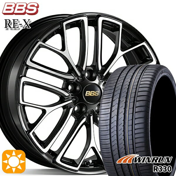 【取付対象】セレナ 215/40R18 89W XL ウィンラン R330 BBS RE-X ブラックダイヤカット（BKD） 18インチ 7.5J 5H114.3 サマータイヤホイールセット