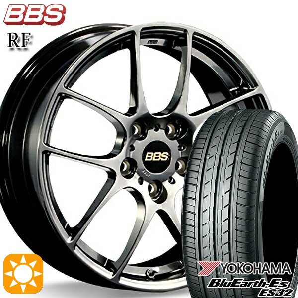 【取付対象】セレナ 215/40R18 85W ヨコハマ ブルーアース ES32 BBS RF ダイヤモンドブラック（DB） 18インチ 7.5J 5H114.3 サマータイヤホイールセット