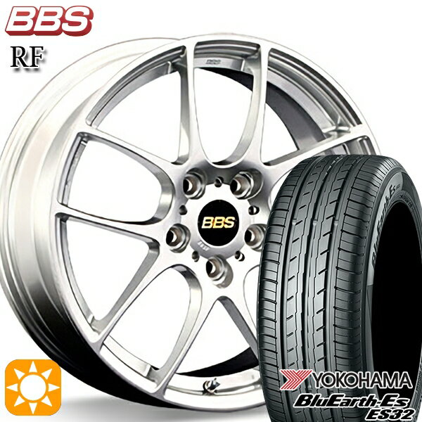 【取付対象】セレナ 215/40R18 85W ヨコハマ ブルーアース ES32 BBS RF ダイヤモンドシルバー（DS） 18インチ 7.5J 5H114.3 サマータイヤホイールセット