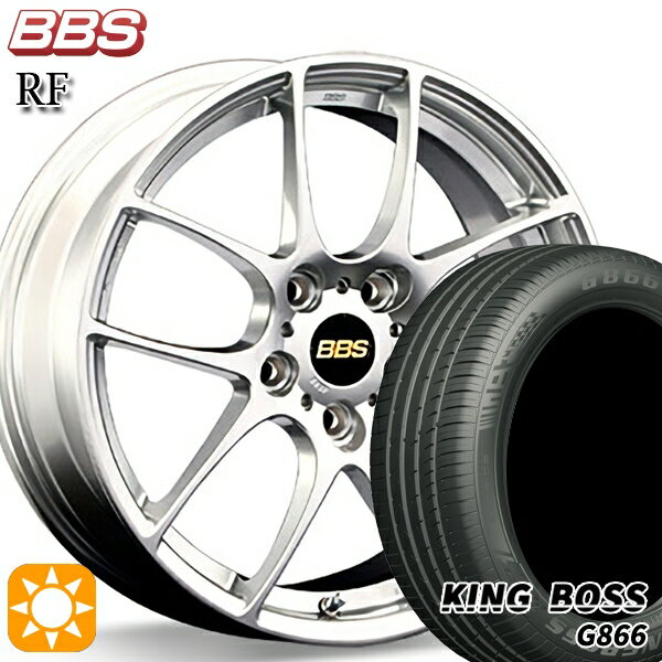 【取付対象】235/50R18 101W XL キングボス G866 BBS RF ダイヤモンドシルバー（DS） 18インチ 7.5J 5H114.3 サマータイヤホイールセット
