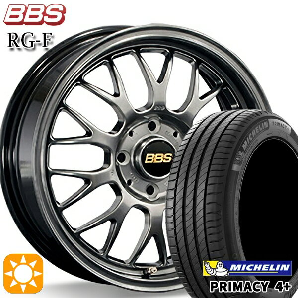【取付対象】205/55R16 91V ミシュラン プライマシー4プラス BBS RG-F ダイヤモンドブラック（DB） 16インチ 6.5J 5H100 サマータイヤホイールセット