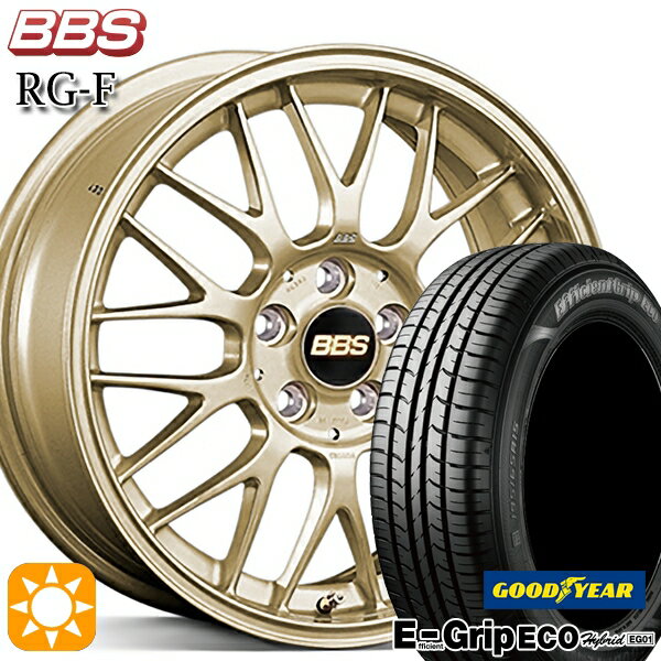 【取付対象】プリウスα ストリーム 205/60R16 92H グッドイヤー エフィシェントグリップ エコ EG01 BBS RG-F ゴールド（GL） 16インチ 7.0J 5H114.3 サマータイヤホイールセット