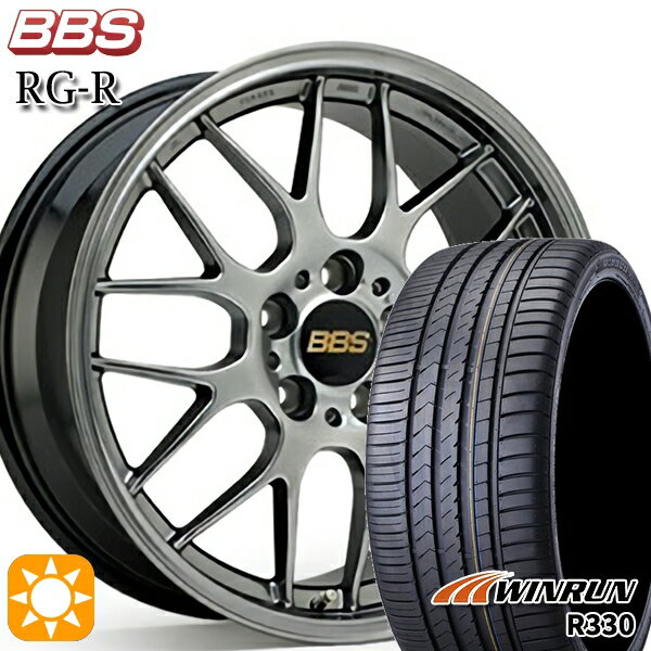 【取付対象】セレナ 215/40R18 89W XL ウィンラン R330 BBS RG-R ダイヤモンドブラック（DB） 18インチ 7.5J 5H114.3 サマータイヤホイールセット