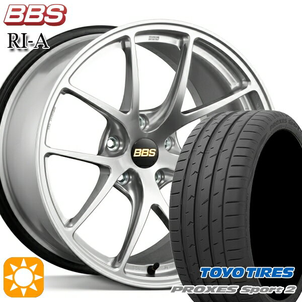 【取付対象】225/40R18 92Y XL トーヨー プロクセススポーツ2 BBS RI-A ダイヤモンドシルバー（DS） 18インチ 7.5J 5H114.3 サマータイヤホイールセット