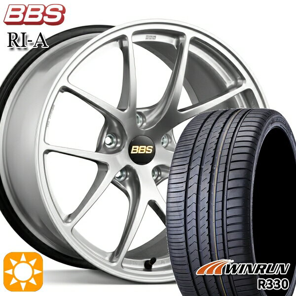 【取付対象】セレナ 215/40R18 89W XL ウィンラン R330 BBS RI-A ダイヤモンドシルバー（DS） 18インチ 7.5J 5H114.3 サマータイヤホイールセット