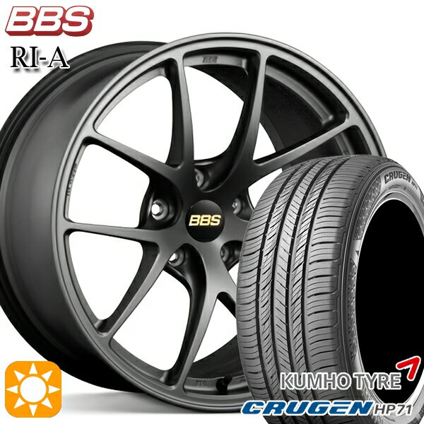 【取付対象】235/60R18 107V XL クムホ クルーゼン HP71 BBS RI-A マットグレイ（MGR） 18インチ 7.5J ..