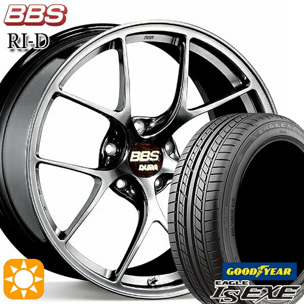 【取付対象】プリウスα クラウン 235/35R19 91W XL グッドイヤー イーグル LSEXE BBS RI-D ダイヤモンドブラック（DB） 19インチ 8.5J 5H114.3 サマータイヤホイールセット