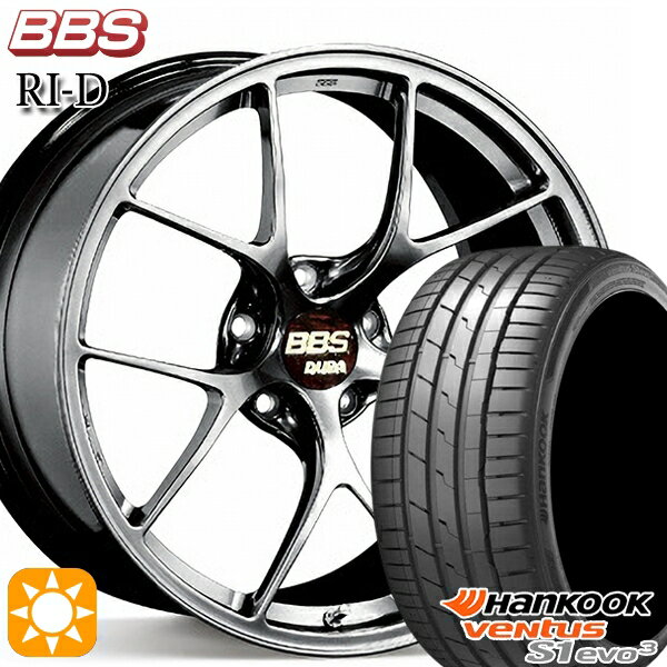 【最大2,000円OFFクーポン】245/35R21 96Y XL ハンコック veNtus S1 evo3 K127 BBS RI-D ダイヤモンドブラック（DB） 21インチ 9.0J 5H114.3 サマータイヤホイールセット