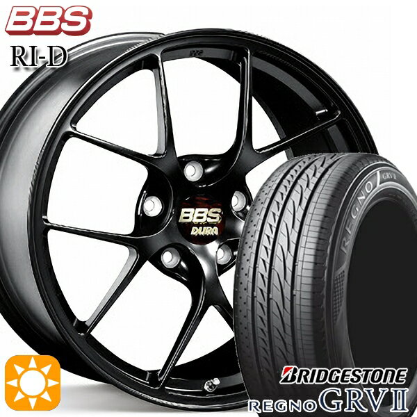 【取付対象】245/40R19 98W XL ブリヂストン レグノ GRV2 BBS RI-D マットブラック（MB） 19インチ 8.5J 5H114.3 サマータイヤホイールセット