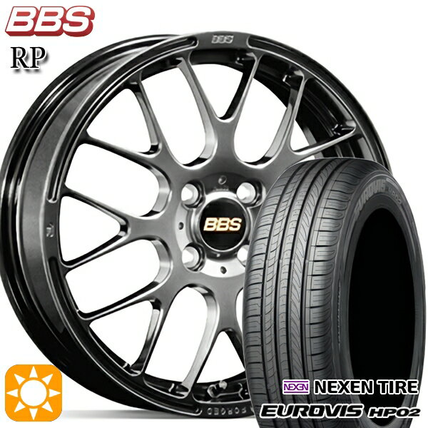【取付対象】165/60R15 ネクセン ロードストーン ユーロビズ HP02 BBS RP ダイヤモンドブラック（DB） 15インチ 5.0J 4H100 サマータイヤホイールセット
