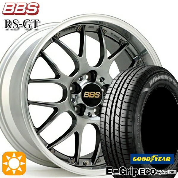 【取付対象】アイシス ノア/ヴォクシー 215/45R17 91W XL グッドイヤー エフィシェントグリップ エコ EG01 BBS RS-GT DB-SLD 17インチ 7.0J 5H114.3 サマータイヤホイールセット