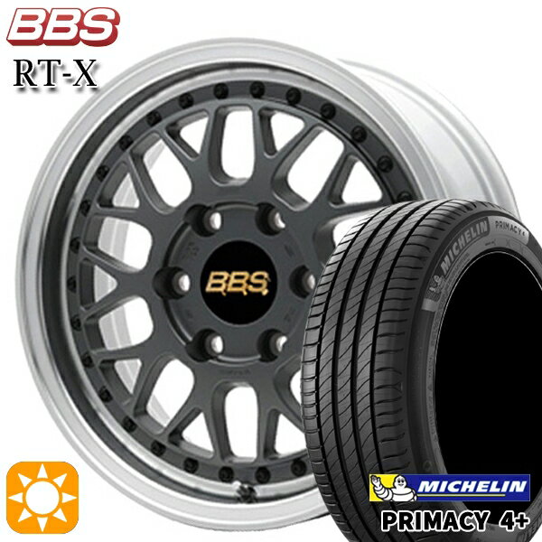 【取付対象】200系ハイエース 215/60R17 96V ミシュラン プライマシー4プラス BBS RT-X MGR-SLD 17インチ 6.5J 6H139.7 サマータイヤホイールセット