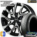 215/60R17 96H グッドイヤー ベクター フォーシーズンズ コーセイ ボトムガルシア ゲラルディ ブラックポリッシュ 17インチ 7.0J 5H114.3 オールシーズンタイヤホイールセット