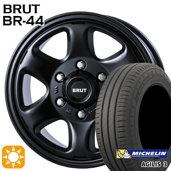 【取付対象】200系ハイエース 215/65R16C 109/107T ミシュラン アジリス3 BRUT ブルート BR-44 ミリタ..