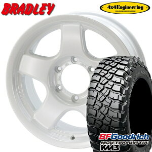 5/1はP2倍！LT225/75R16 115/112Q RBL BFグッドリッチ マッドテレーン T/A KM3 4x4エンジニアリング ブラッドレーV パールホワイト 16インチ 5.5J 5H139.7 サマータイヤホイールセット