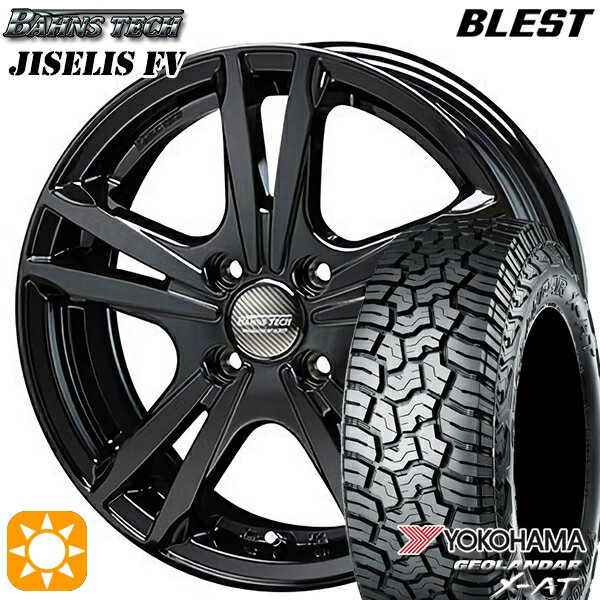 【取付対象】タンク ルーミー 165/65R14 81/78Q ヨコハマ ジオランダー X-AT G016 ブレスト バーンズテック ジゼリスFV ブラック 14インチ 5.5J 4H100 サマータイヤホイールセット