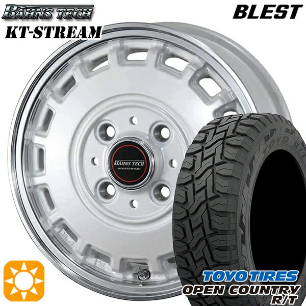 【取付対象】145/80R12 80/78N (145R12 6PR 相当) LT トーヨー オープンカントリー R/T ブレスト バーンズテック KTストリーム パールホワイト 12インチ 4.0J 4H100 サマータイヤホイールセット