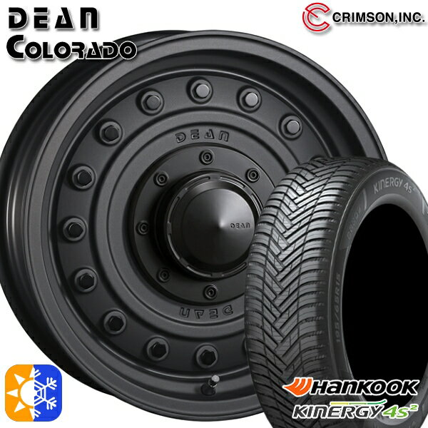 リーフ ノア 205/55R16 94H XL ハンコック KInERGy 4s 2 (H750) クリムソン ディーン コロラド マットチャコールブラック 16インチ 7.0J 5H114.3 オールシーズンタイヤホイールセット