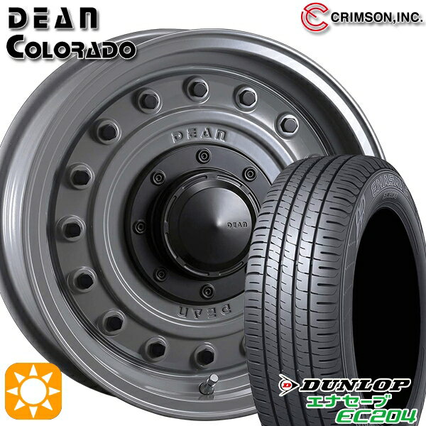 【取付対象】205/60R16 92H ダンロップ エナセーブ EC204 クリムソン ディーン コロラド スティールグレー 16インチ 7.0J 5H114.3 サマータイヤホイールセット