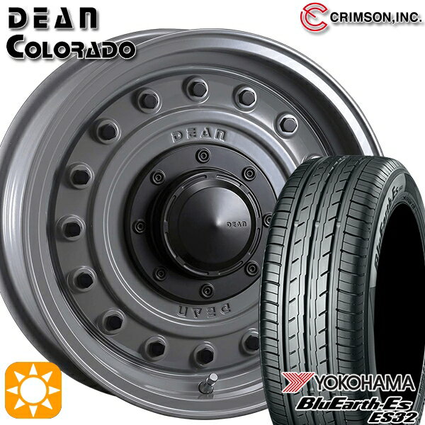 【取付対象】ヴェゼル オデッセイ 215/60R16 95H ヨコハマ ブルーアース ES32 クリムソン ディーン コロラド スティールグレー 16インチ 7.0J 5H114.3 サマータイヤホイールセット