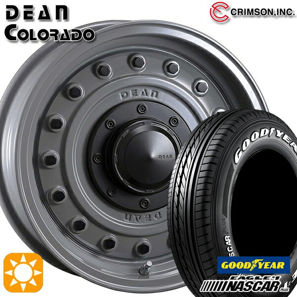 【取付対象】200系ハイエース 215/65R16C 109/107R グッドイヤー ナスカープラス クリムソン ディーン コロラド スティールグレー 16インチ 6.5J 6H139.7 サマータイヤホイールセット