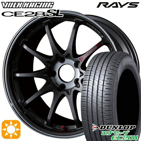【取付対象】215/50R17 95W XL ダンロップ エナセーブ EC204 RAYS ボルクレーシング CE28 SL PG 17インチ 7.5J 5H114.3 サマータイヤホイールセット