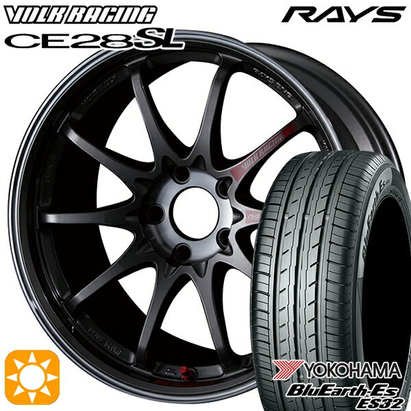 【取付対象】215/45R17 91V XL ヨコハマ ブルーアース ES32 RAYS ボルクレーシング CE28 SL PG 17インチ 7.5J 5H114.3 サマータイヤホイールセット