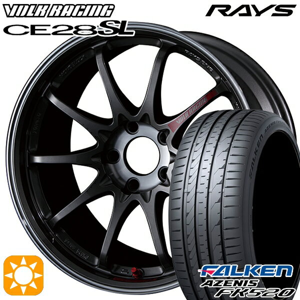 【取付対象】マークX スカイライン 225/45R18 95Y XL ファルケン アゼニス FK520 RAYS ボルクレーシング CE28 SL PG 18インチ 8.0J 5H114.3 サマータイヤホイールセット