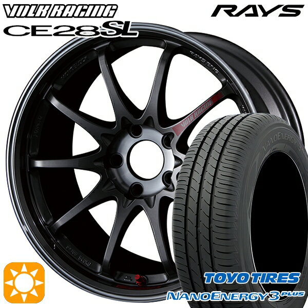 【取付対象】215/50R17 91V トーヨー ナノエナジー3プラス RAYS ボルクレーシング CE28 SL PG 17インチ 7.5J 5H114.3 サマータイヤホイールセット