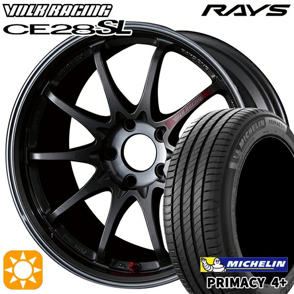 【取付対象】マークX スカイライン 225/45R18 95W XL ミシュラン プライマシー4プラス RAYS ボルクレーシング CE28 SL PG 18インチ 8.0J 5H114.3 サマータイヤホイールセット