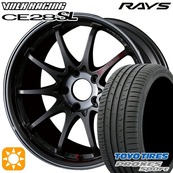 【取付対象】215/45R17 91W トーヨー プロクセススポーツ RAYS ボルクレーシング CE28 SL PG 17インチ 7.5J 5H100 サマータイヤホイールセット