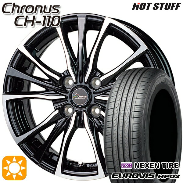 【取付対象】175/65R14 ネクセン ロードストーン ユーロビズ HP02 HotStuff ホットスタッフ クロノス CH-110 14インチ 5.5J 4H100 サマータイヤホイールセット