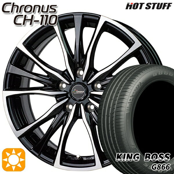 【取付対象】リーフ レヴォーグ 215/50R17 95W XL キングボス G866 HotStuff ホットスタッフ クロノス CH-110 17インチ 7.0J 5H114.3 サマータイヤホイールセット