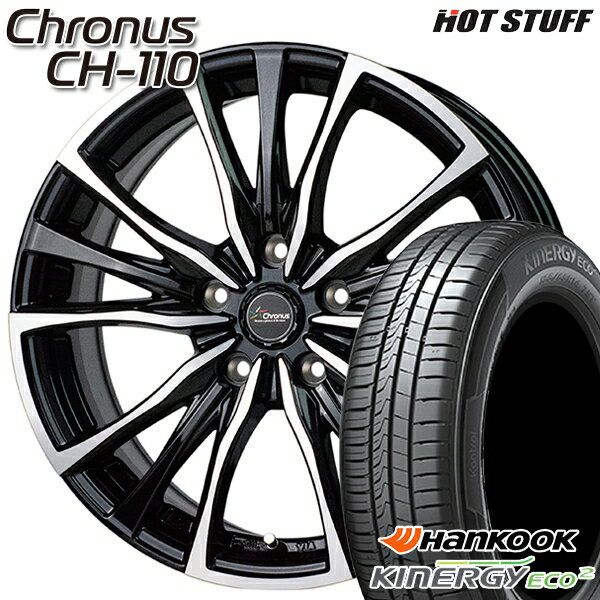 【取付対象】185/65R15 88T ハンコック KlnERGy ECO2 K435 HotStuff ホットスタッフ クロノス CH-110 15インチ 6.0J 5H100 サマータイヤホイールセット