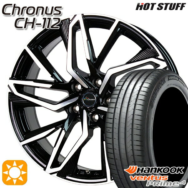 【取付対象】215/45R17 91W XL ハンコック veNtus PRime4 K135 HotStuff ホットスタッフ クロノス CH-112 17インチ 7.0J 5H114.3 サマータイヤホイールセット