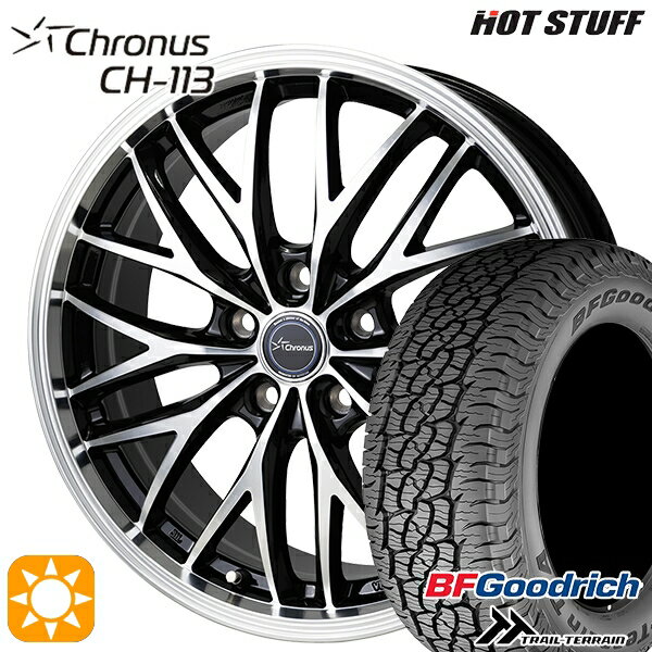 【取付対象】20/30系アルファードヴェルファイア 235/60R18 107H XL RBL BFグッドリッチ トレールテレーン HotStuff ホットスタッフ クロノス CH113 18インチ 7.0J 5H114.3 サマータイヤホイールセット