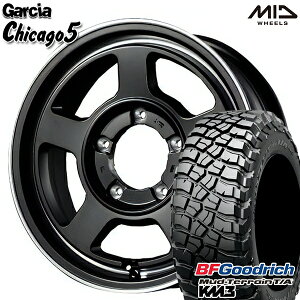 【取付対象】LT215/75R15 100/97Q RBL BFグッドリッチ マッドテレーン T/A KM3 MID ガルシアシカゴ5 SGBK/ヴァーレイフランジポリッシュ 15インチ 6.0J 5H139.7 サマータイヤホイールセット