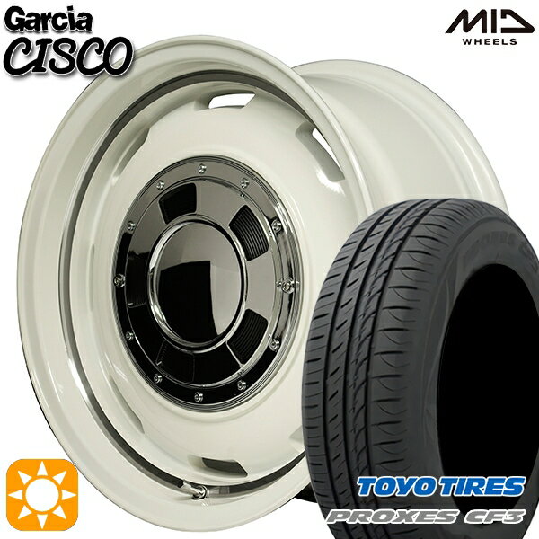 【取付対象】165/60R14 75H トーヨー プロクセス CF3 MID ガルシアシスコ ホワイト 14インチ 4.5J 4H100 サマータイヤホイールセット