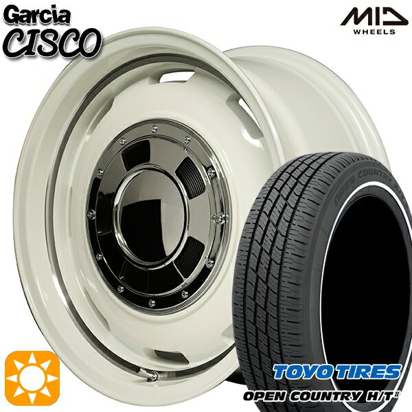 【取付対象】155/65R14 75H トーヨー オープンカントリー H/T2 WR MID ガルシアシスコ ホワイト 14インチ 4.5J 4H100 サマータイヤホイールセット