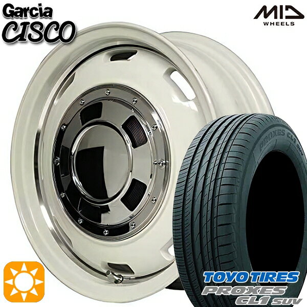 【取付対象】[5本セット]ジムニー 175/80R16 91S トーヨー プロクセス CL1 SUV MID ガルシアシスコ ホワイト 16インチ 5.5J 5H139.7 サマータイヤホイールセット