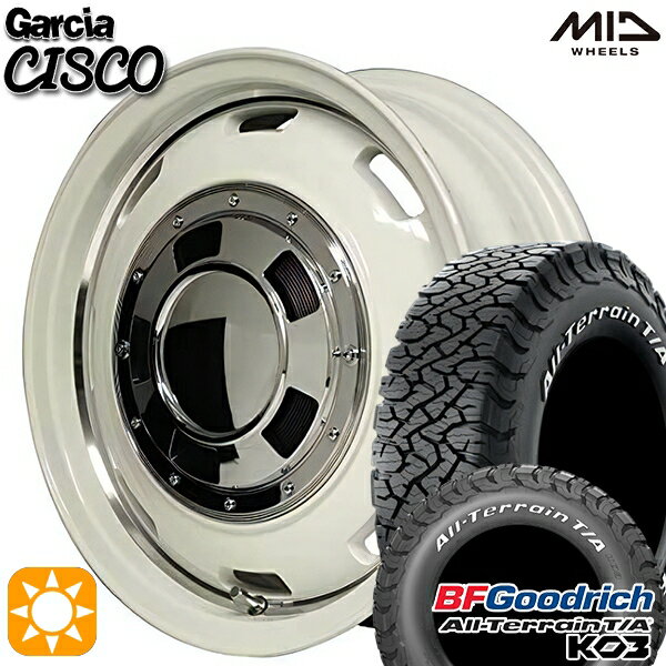 【取付対象】ジムニー 175/80R16 92S RWL BFグッドリッチ オールテレーン T/A KO3 MID ガルシアシスコ ホワイト 16インチ 5.5J 5H139.7 サマータイヤホイールセット
