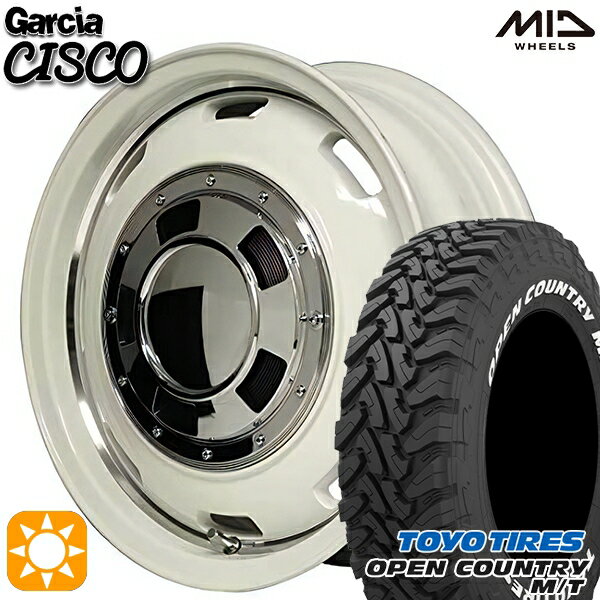 【取付対象】[5本セット]ジムニー LT225/75R16 103/100Q トーヨー オープンカントリー M/T MID ガルシアシスコ ホワイト 16インチ 5.5J 5H139.7 サマータイヤホイールセット