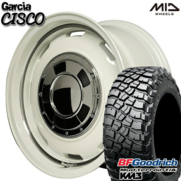 【取付対象】プラド 265/70R17 121/118Q RBL BFグッドリッチ マッドテレーン T/A KM3 MID ガルシアシスコ ホワイト 17インチ 8.0J 6H139.7 サマータイヤホイールセット